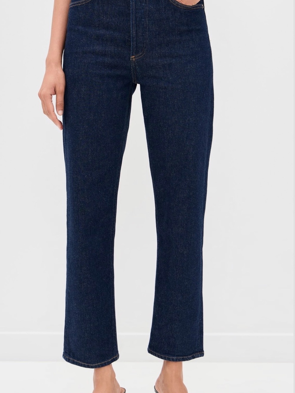 Agolde Dark Indigo Straight Leg Jeans